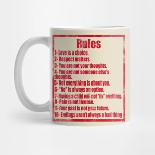 Two sided rules Mug